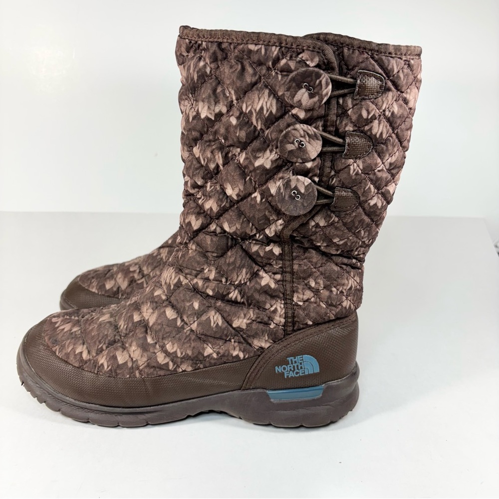 The North Face Brown‎ Patterned Quilted Boots Size 8